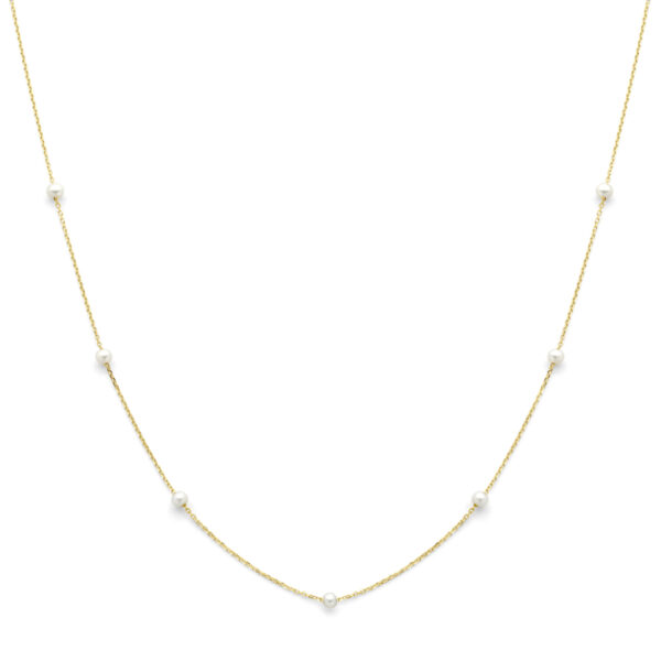 collier parels 42 - 45 cm 14K geelgoud