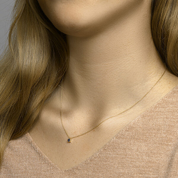 collier saffier 40 - 42 - 44 cm 14K geelgoud - Afbeelding 2