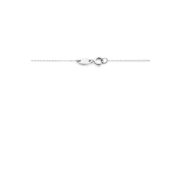 collier saffier en diamant 0.015ct h si 40 cm 14K witgoud - Afbeelding 3