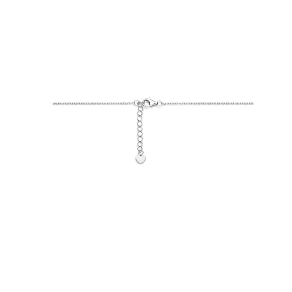 collier saffier zirkonia 41 - 43 - 45 cm zilver gerhodineerd - Afbeelding 3