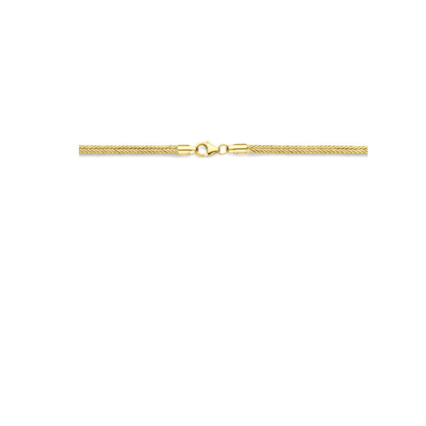 collier vossestaart 3,5 mm 45 cm Silgold (geel met zilverkern) - Afbeelding 3