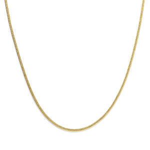collier vossestaart 3,5 mm 45 cm Silgold (geel met zilverkern)