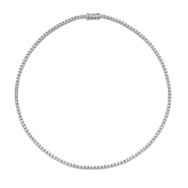 Collier witgoud briljant 3,10 crt. - Afbeelding 5