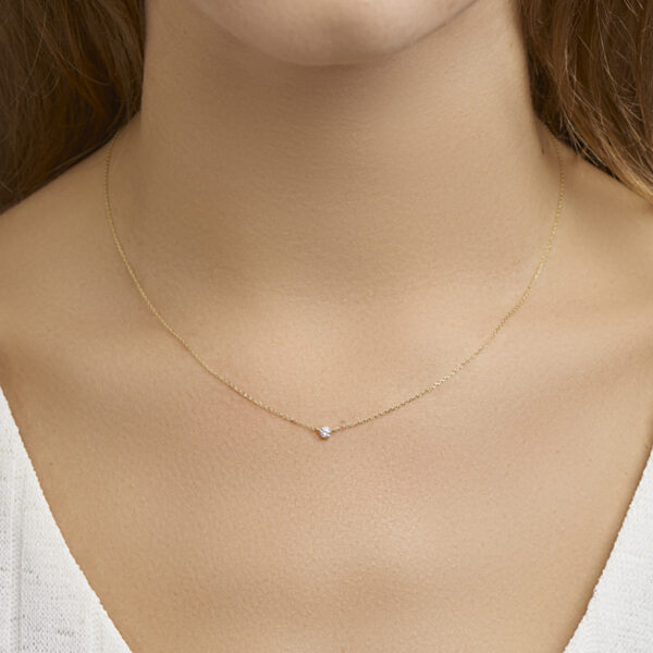 collier zirkonia 40 + 4 cm 14K geelgoud - Afbeelding 2