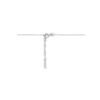 collier zirkonia 41 + 4 cm halo zilver gerhodineerd - Afbeelding 3