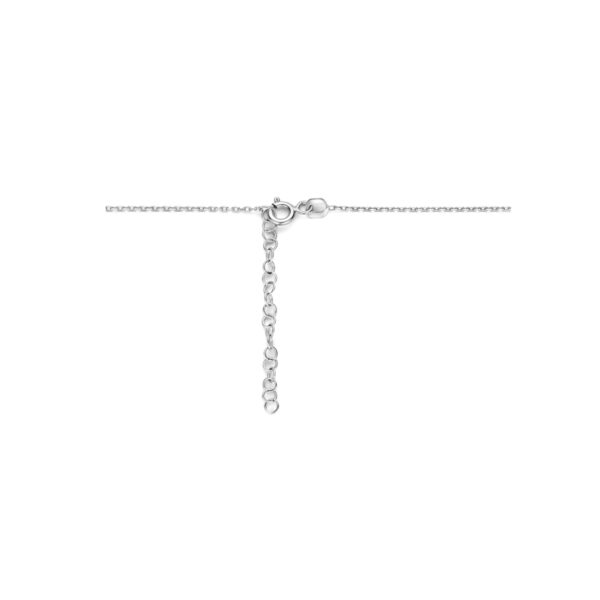 collier zirkonia 41 + 4 cm halo zilver gerhodineerd - Afbeelding 3