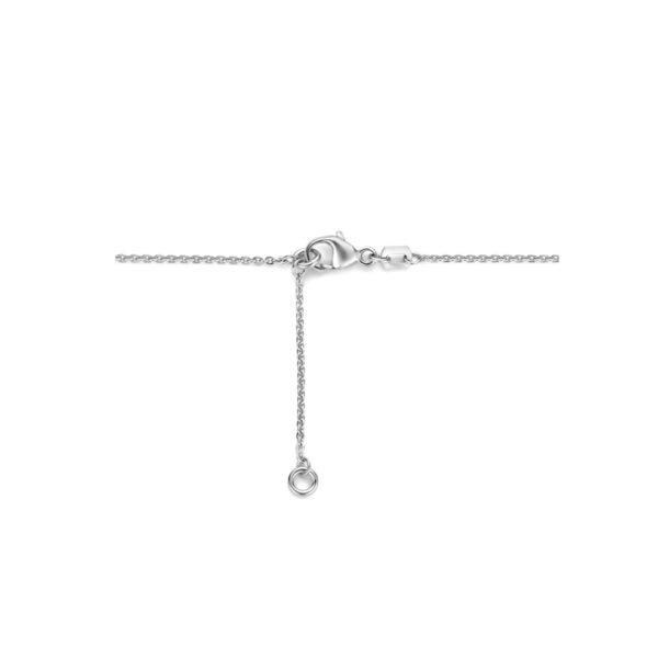 collier zirkonia 41 + 4 cm halo zilver gerhodineerd - Afbeelding 3