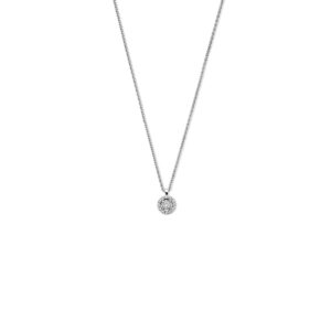 collier zirkonia 41 - 43 - 45 cm zilver gerhodineerd