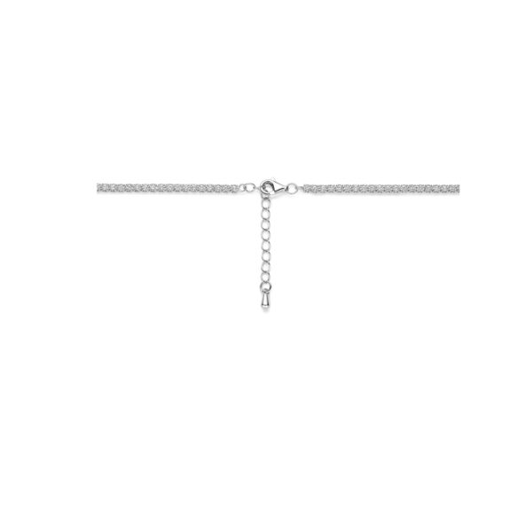 collier zirkonia 42 + 3 cm zilver gerhodineerd - Afbeelding 3