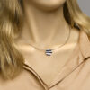 collier zirkonia 43 + 3 cm zilver gerhodineerd - Afbeelding 2