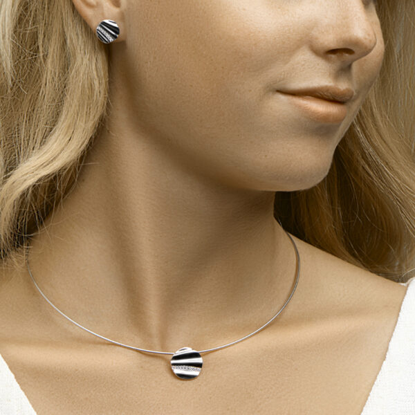 collier zirkonia 43 + 3 cm zilver gerhodineerd - Afbeelding 3