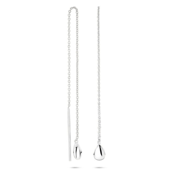 doortrekoorbellen druppel 8 mm zilver gerhodineerd - Afbeelding 3