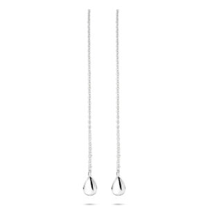 doortrekoorbellen druppel 8 mm zilver gerhodineerd