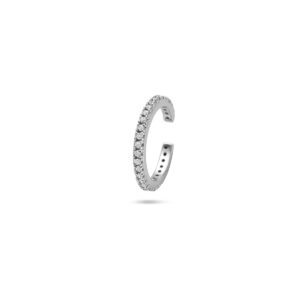 ear cuff zirkonia 14 mm zilver gerhodineerd