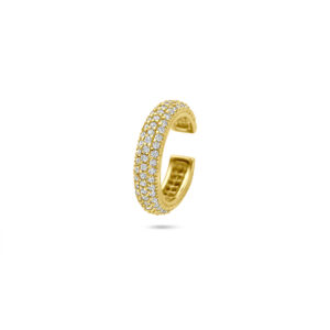ear cuff zirkonia 15,5 mm 1 micron zilver verguld (geel)