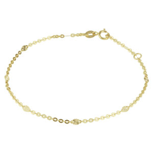 enkelbandje 2,3 mm 24 - 26 cm 14K geelgoud