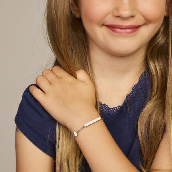 graveerarmband cirkel en plaat 3,5 mm 14 - 16 cm zilver gerhodineerd - Afbeelding 2
