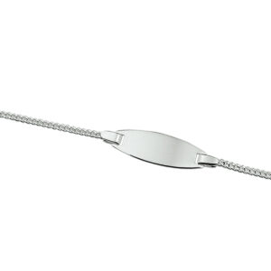 graveerarmband gourmet 8 mm 11 - 13 cm zilver gerhodineerd
