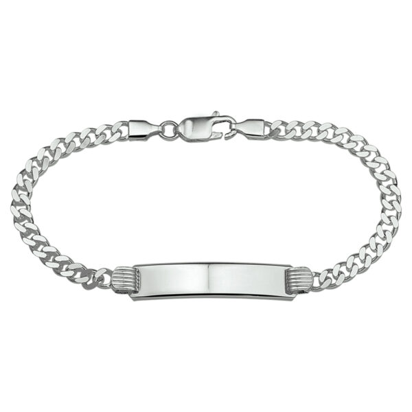 graveerarmband gourmet plaat 8 mm 20 cm zilver gerhodineerd