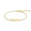 graveerarmband hart gourmette plaat 5,3 mm 16 - 17.5 - 19 cm 14K geelgoud