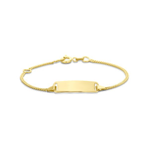 graveerarmband plaat 5,0 mm 11 - 13 cm 14K geelgoud