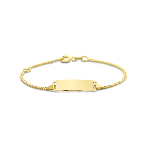 graveerarmband plaat 5,0 mm 11 - 13 cm 14K geelgoud