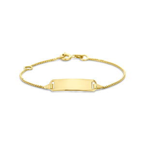 graveerarmband plaat 5,0 mm 11 - 13 cm 14K geelgoud