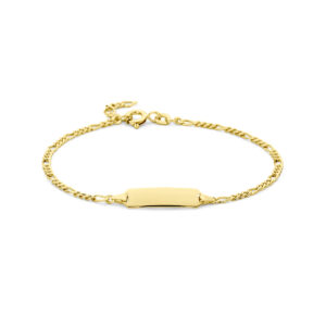 graveerarmband plaat 5,0 mm 16 - 17 - 18 - 19 cm 14K geelgoud