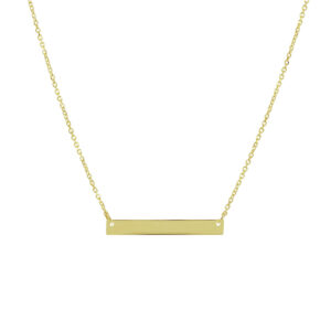 graveercollier plaat 3,5 mm 42 - 45 cm 14K geelgoud