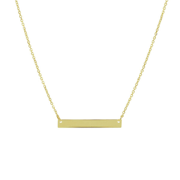 graveercollier plaat 3,5 mm 42 - 45 cm 14K geelgoud