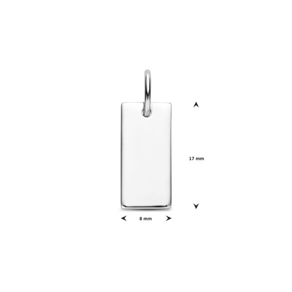 graveerhanger 17 mm zilver gerhodineerd - Afbeelding 4