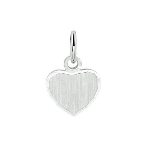 graveerhanger hart gediamanteerd zilver gerhodineerd