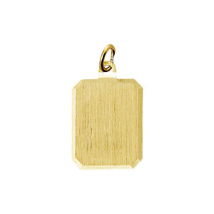 graveerhanger mat gediamanteerd 14K geelgoud