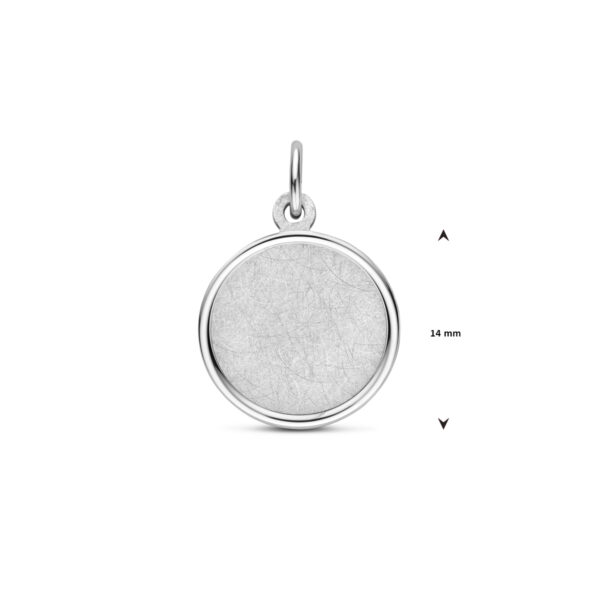 graveerhanger poli/ijsmat 14 mm zilver gerhodineerd - Afbeelding 4