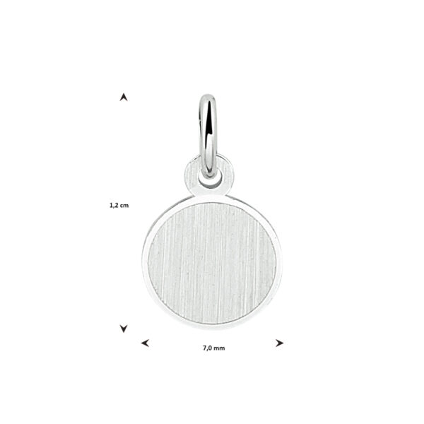 graveerhanger rond gediamanteerd zilver gerhodineerd - Afbeelding 3