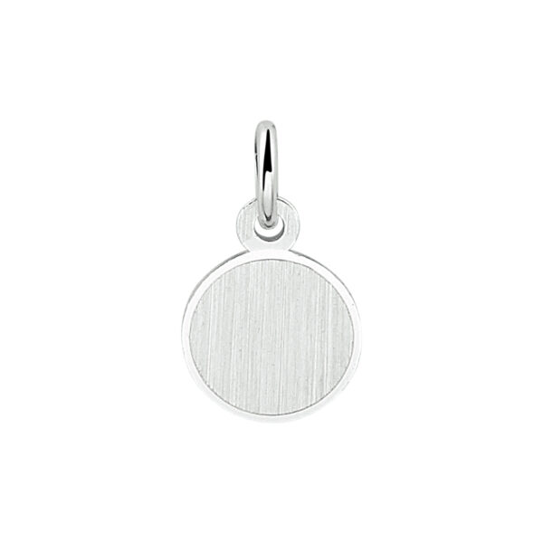 graveerhanger rond gediamanteerd zilver gerhodineerd