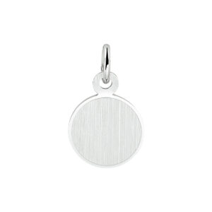 graveerhanger rond gediamanteerd zilver gerhodineerd