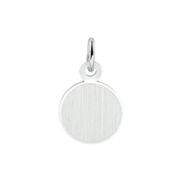 graveerhanger rond gediamanteerd zilver gerhodineerd