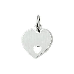 graveerhartje gediamanteerd zilver wit