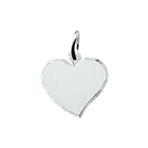 graveerhartje gediamanteerd zilver wit