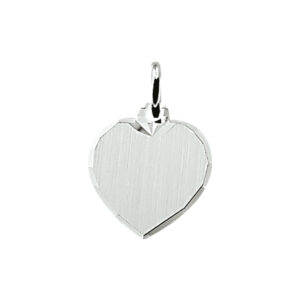 graveerhartje gediamanteerd zilver wit
