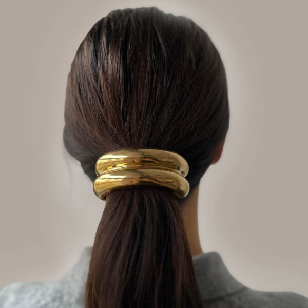 hair cuff ion plating 32 x 76 mm edelstaal - Afbeelding 2