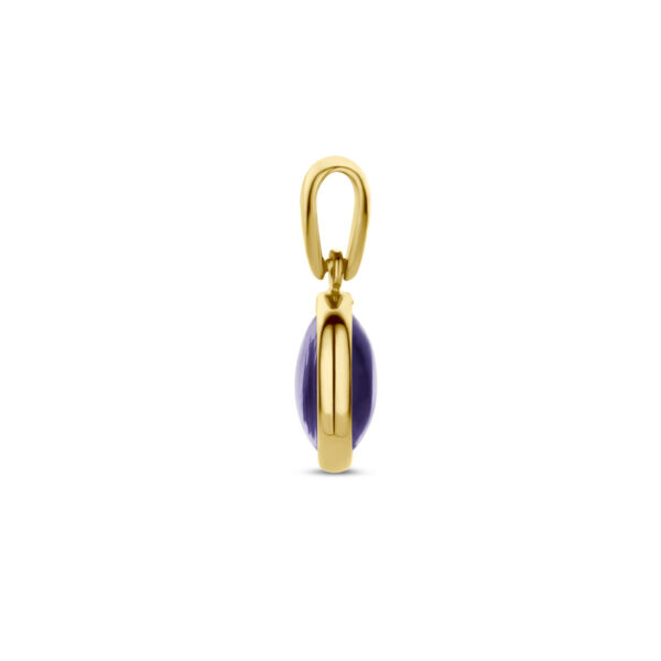hanger amethist 14K geelgoud - Afbeelding 3