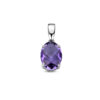 hanger amethist zilver gerhodineerd