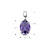 hanger amethist zilver gerhodineerd - Afbeelding 4