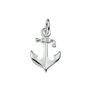 hanger anker zilver wit