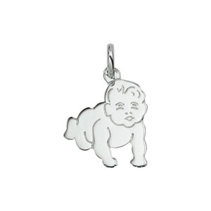 hanger baby zilver wit