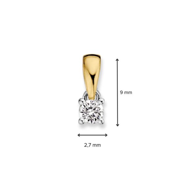 Hanger bicolor briljant 0,10 crt. - Afbeelding 2