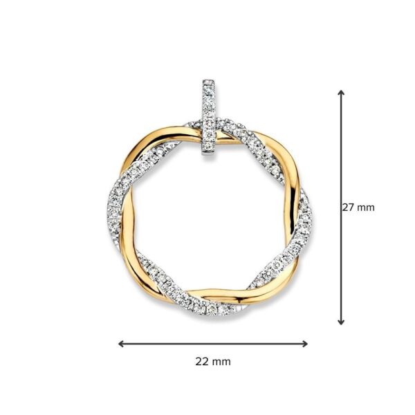 Hanger bicolor briljant 0,31 crt. - Afbeelding 3