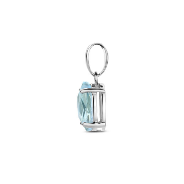 hanger blauw topaas zilver gerhodineerd - Afbeelding 3